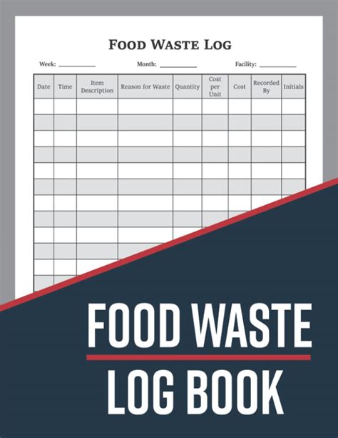Buy Food Waste Log Book Kitchen Log Book Food Hygiene Record Book