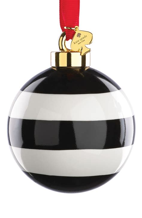 From her album merry christmas. kate spade new york stripe globe ornament | Black and ...