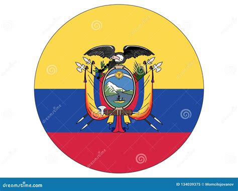 Flag Of Ecuador From Brush Strokes And Blank Map Ecuador High Quality
