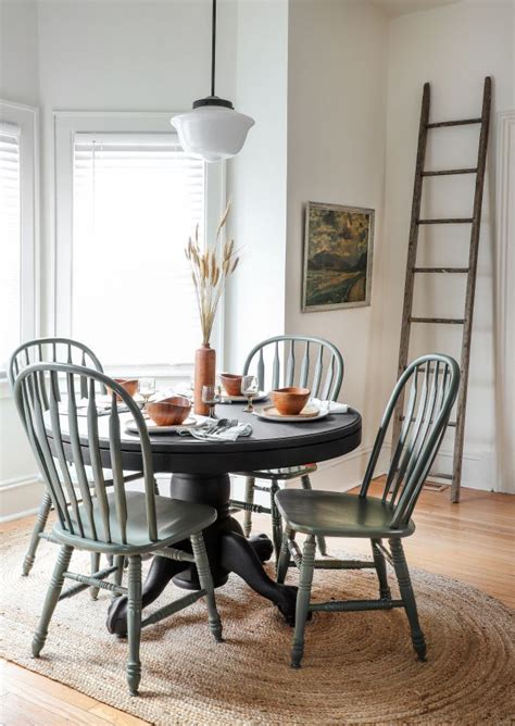 Coffee table transforms into dining table. MY DIY | Thrifted Dining Table Chairs Makeover (I Spy DIY) | Dining table chairs, Painted dining ...