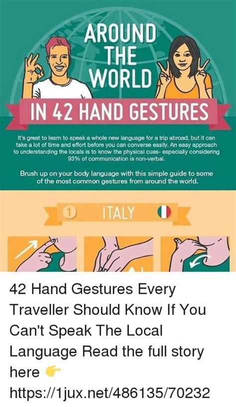 Around The World In 42 Hand Gestures Its Great To Learn To Speak A