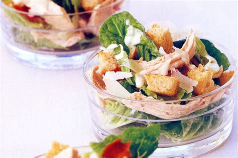 Cover loosely with foil and let stand 15 minutes before carving. Low-fat chicken Caesar salad - Recipes - delicious.com.au