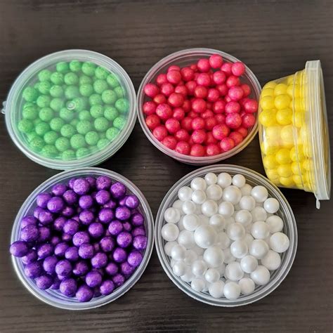 3 Boxes Colorful Styrofoam Tiny Balls Slime Supplies Accessories Mini Foam Beads Box Decorative