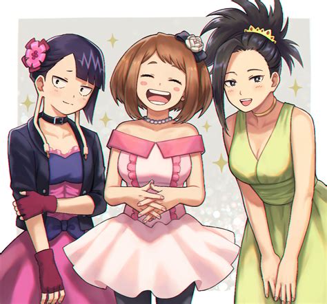 Ochako with Momo and Kyoka by 池本ゆーこ r TheTempleOfOchako
