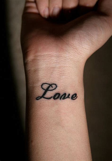 35 Inspiring Love Tattoo Ideas Love Wrist Tattoo Cool Wrist Tattoos