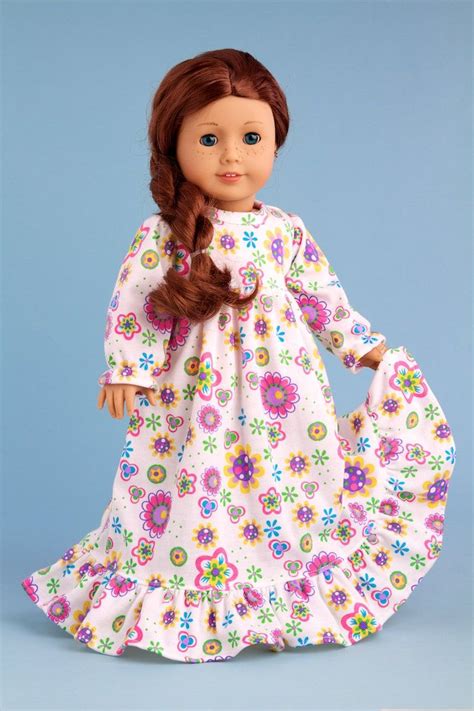 Good Night Doll Clothes For 18 Inch Cotton Nightgown Etsy American Girl Doll Clothes