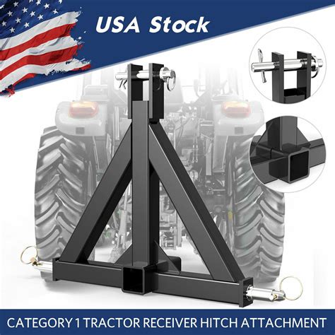 3 Point Receiver Hitch Tow Drawbar For Category 1 Tractor Heavy Duty