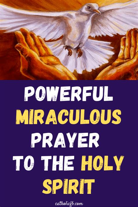 A Powerful Prayer To The Holy Spirit Jesus And Mary Holy Spirit