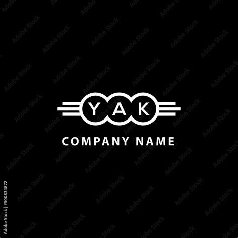 Yak Letter Logo Design On Black Background Yak Creative Initials
