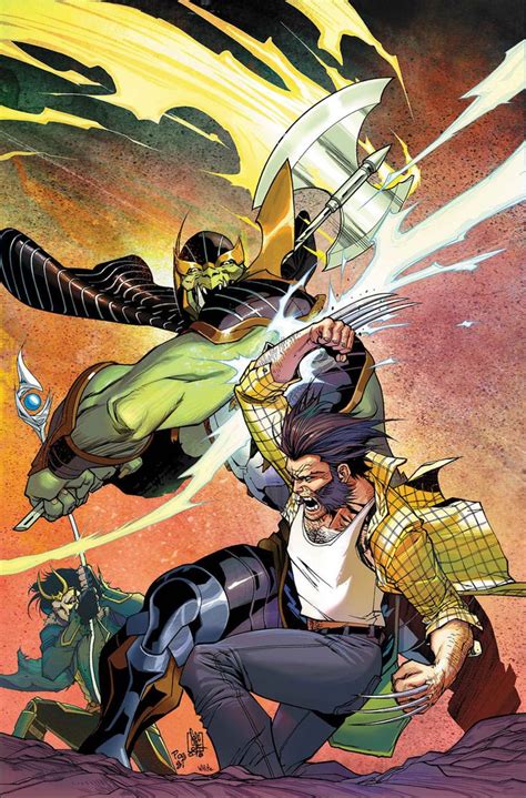 Wolverine And Loki In Battle Wolverine Comic Art Wolverine Marvel Art