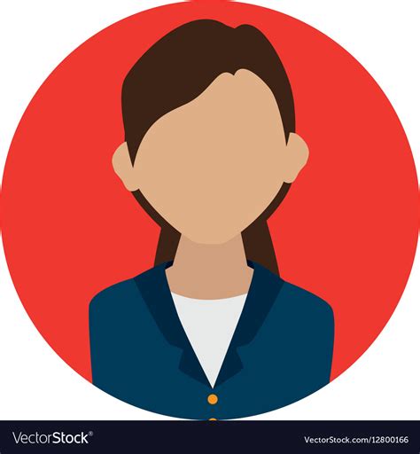 Businesswoman Character Avatar Icon Royalty Free Vector