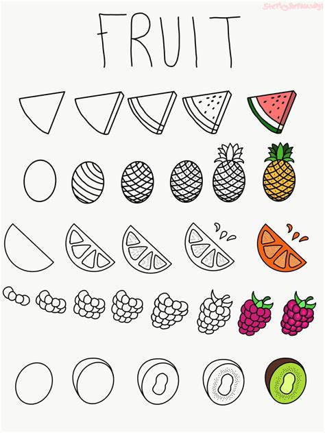 How To Draw A Fruit Step By Step Foster Jeanette