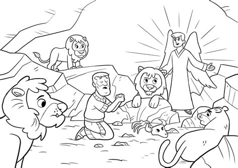Daniel And The Lions Den Coloring Pages