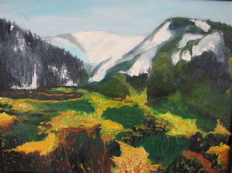 Far Away Mountains Painting By Iris Nazario Dziadul Fine Art America