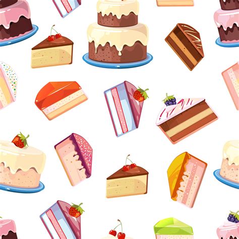 Cake Vector Seamless Background By Microvector Thehungryjpeg