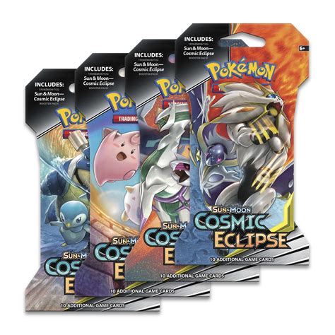 Pokémon Tcg Sun And Moon—cosmic Eclipse Sleeved Booster Pack 10 Cards
