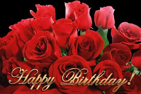 Happy Birthday With Red Rose Happy Birthday Roses Images Birthday Wishes Flowers Happy