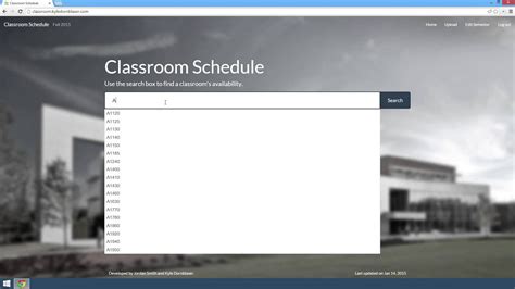 Classroom Schedule Demonstration Youtube