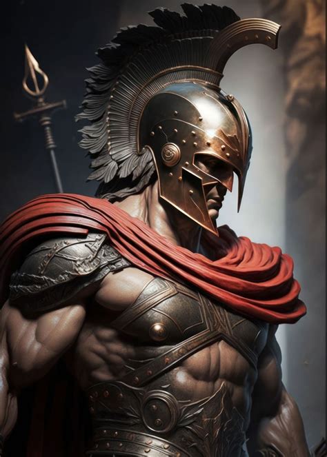 Spartan Warrior Poster Picture Metal Print Paint By Graficart