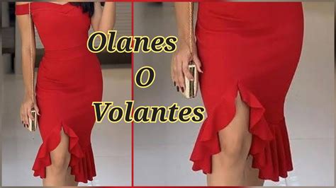 Vestido Con Olanes Falda Con Olanes Youtube