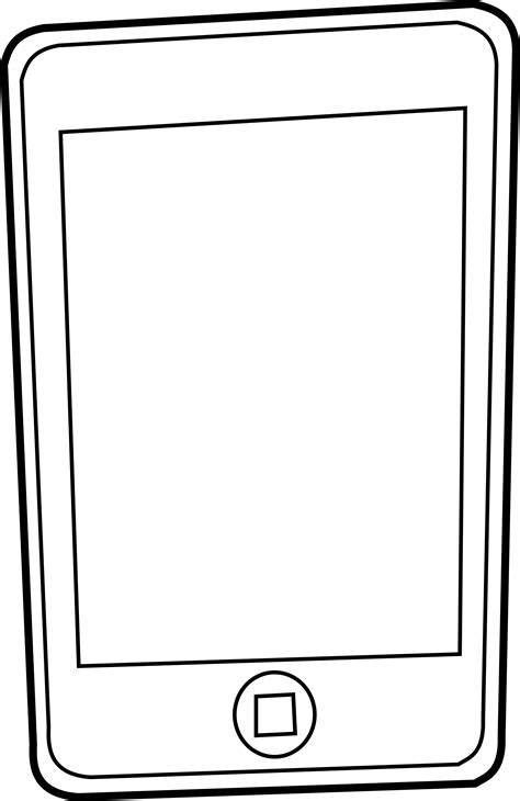 Free Clipart Cell Phone Coloring Home