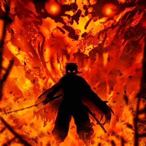 Artfxjkimetsunoyaibakamado1 Demon Slayer Fire Hashira Wallpaper Most
