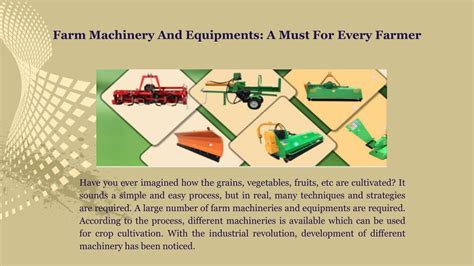 Ppt Farm Machinery And Equipments A Must For Every Farmer Powerpoint