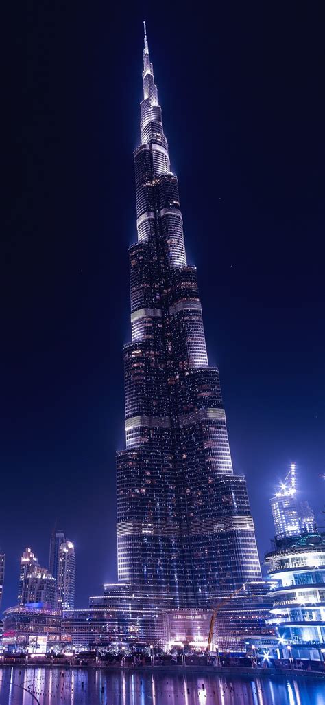 1125x2436 Burj Khalifa Dubai Night Iphone Xsiphone 10iphone X Hd 4k
