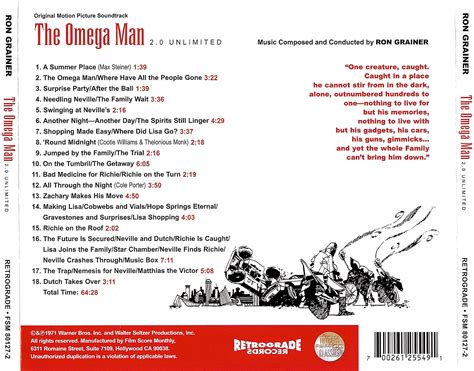 Ron Grainer The Omega Man Original Motion Picture Soundtrack 1971