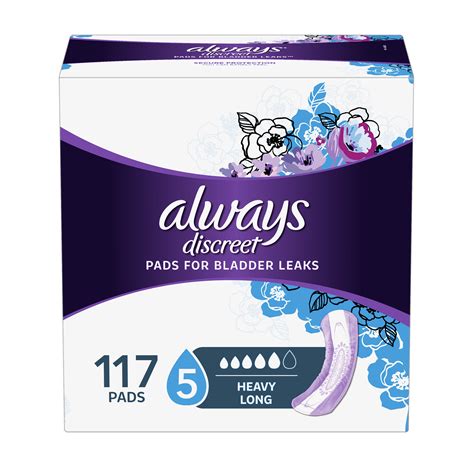 Always Discreet Incontinence Pads For Women Heavy Absorbency Long