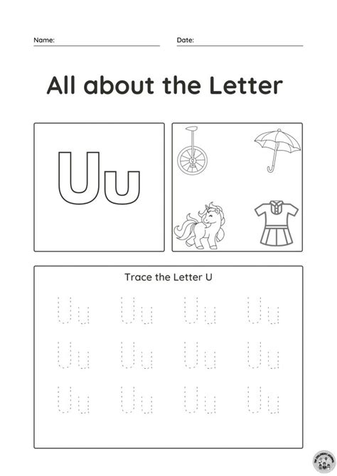Printable Letter U Worksheets For Preschool