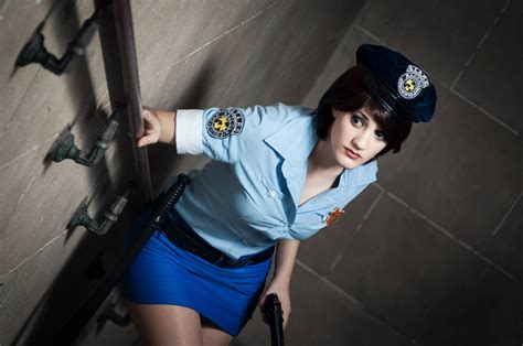 Wallpaper Police Women Cosplay Model Eyes Looking Away Anime