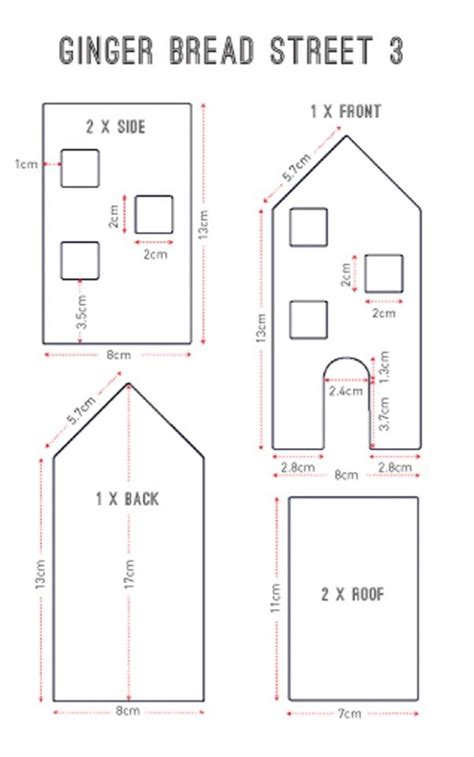 Two Story Printable Gingerbread House Template