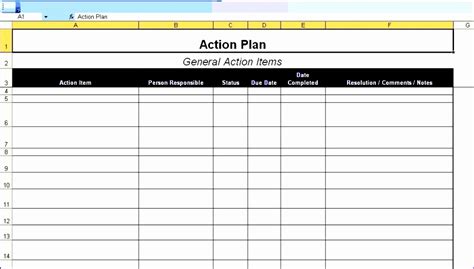 12 Sample Action Plan Template Excel Excel Templates