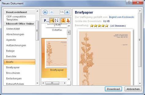 Das bild ist, neben ihrem profilbild, eines der ersten elemente. Word: buntes Briefpapier und Ornamente - pctipp.ch