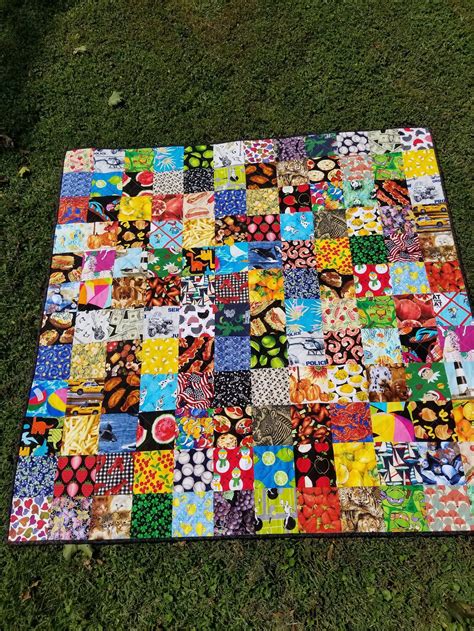 I Spy Game Quilt Matching Picture Game Quilt Unisex Patchwork Quilt