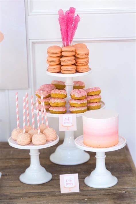 peach and pink ombre watercolor 13th birthday party kara s party ideas 13th birthday parties