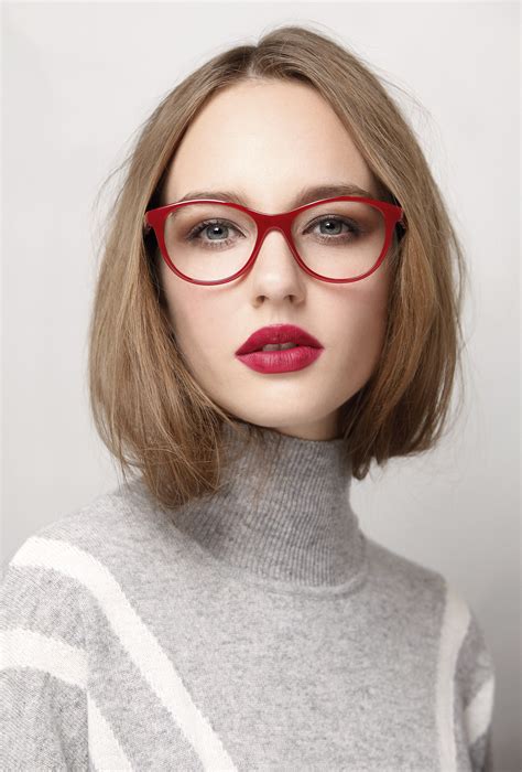 Red Glasses Очки Женский повседневный стиль Женщина