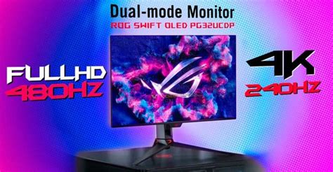 Asus Rog Swift Oled Pg32ucdp Fhd480hz Ou Uhd240hz Au Choix