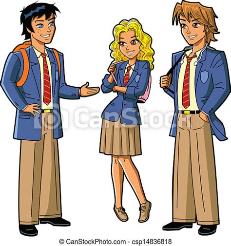 Librerías especializadas en dibujo artístico, técnico y servicios gráficos phone: Vector Clip Art de estudiantes, escuela, uniformes - tres ...