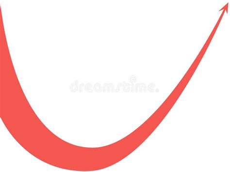 Red Arrow Graph Goes Up On White Background Stock Vector Illustration