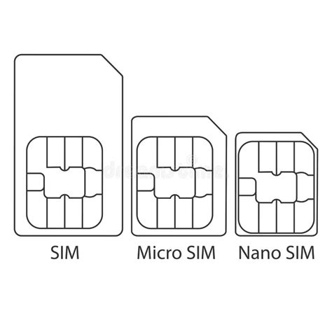 Set Of Different Sim Card Stock Illustration Illustration Of Cellular