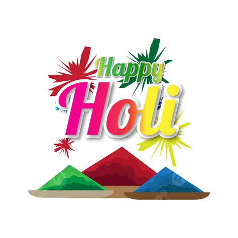 Happy Holi Color Vector Art Png Colorful Happy Holi Design Colorful