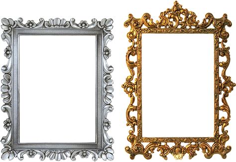 This is an instant download item, you can download them immediately after payment, and start with your project! Frame Carved Gold Silver Frame Png Image - Gold Frames Design Png Clipart - Full Size Clipart ...