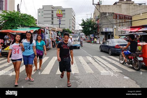 Manila Philippines Dec 20 2015 People Walk On Street At Intramuros