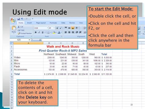 Ppt Ca1 Excel 2007 Lesson 1 Review Powerpoint Presentation Free