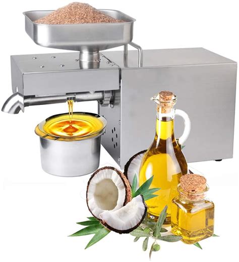 W Kitchen Oil Press Machine Electric Automatic Oil Press Extractor Organic Oil Expeller For
