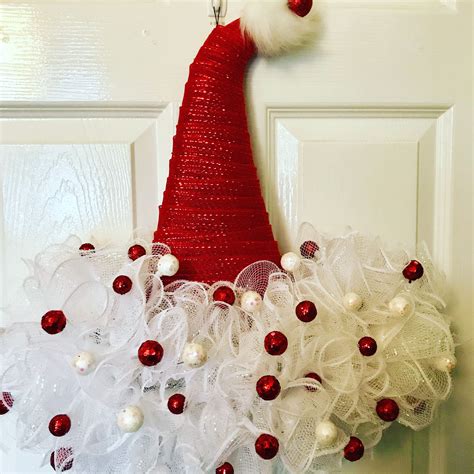 Santa Hat Christmas Hat Christmas Projects Christmas Wreaths