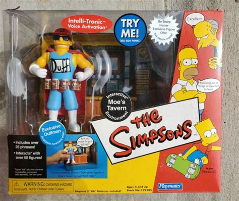The Simpsons World Of Springfield Moes Tavern Playset Playmates Duffman Nib New Ebay