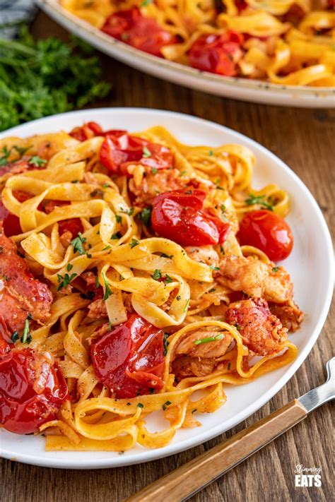 Buttery Lobster Pasta With Fresh Grape Tomatoes Slimming Eats